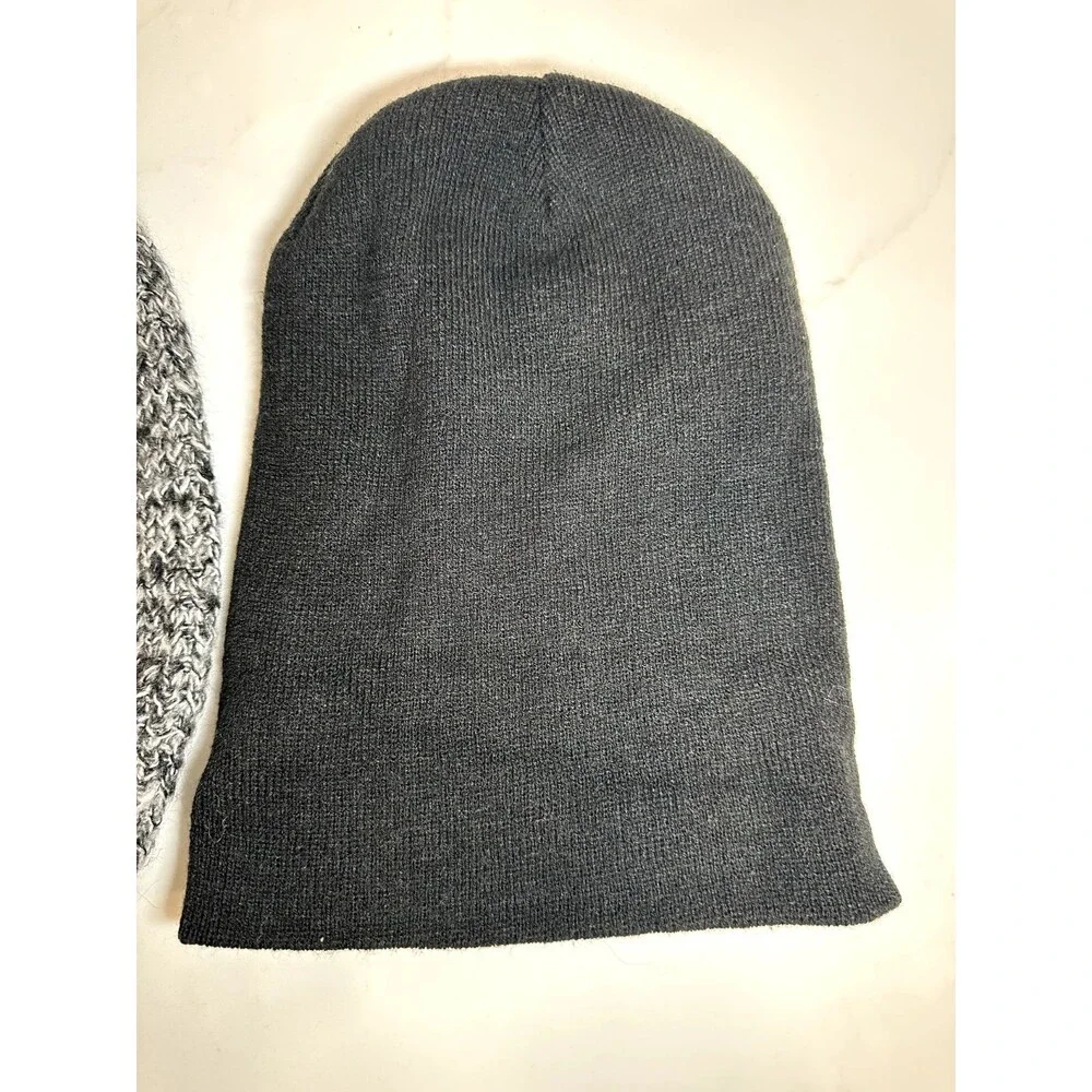Garage Black and Gray Knit Beanie Duo